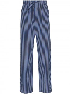 Пижамные брюки Verneuil в полоску TEKLA. Цвет: синий