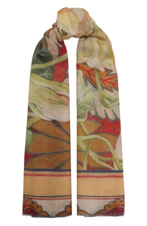 Кашемировая шаль Настурция Gourji. Цвет: разноцветный