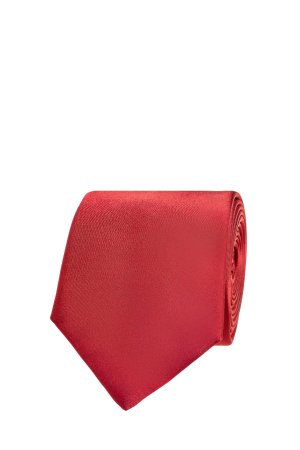 Яркий галстук из шелка с сатиновым эффектом SILVIO FIORELLO. Цвет: красный
