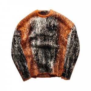 Вязаный свитер Gradient Hairy, цвет Оранжевый/Белый/Черный Y/Project