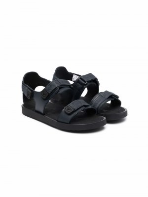 Touch-strap leather sandals Emporio Armani Kids. Цвет: синий