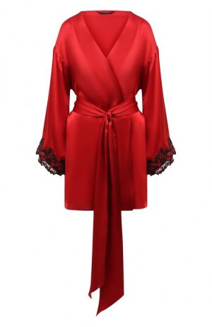 Шелковый халат La Perla. Цвет: красный