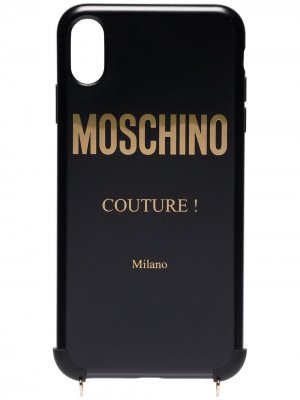 Чехол для iPhone X с цепочкой Moschino. Цвет: черный