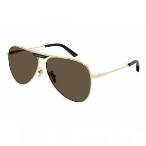 Солнцезащитные очки BALENCIAGA, золотой, коричневый Balenciaga. Цвет: золотистый/коричневый