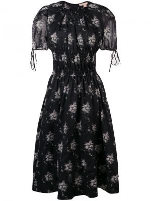 Расклешенное платье с короткими рукавами Brock Collection. Цвет: черный