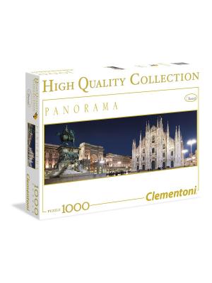 Пазл Панорама. Милан, Вид на Соборную площадь. 1000 элементов. Clementoni. Цвет: синий, серый, темно-серый