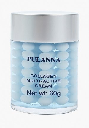Крем для лица Pulanna Collagen Multi–Active Cream, 60 г. Цвет: голубой