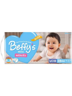 Подгузники Beffys extra dry для мальчиков размер M (5-10 кг.) 44 шт. Beffy's. Цвет: синий