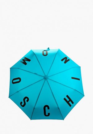 Зонт складной Moschino. Цвет: бирюзовый