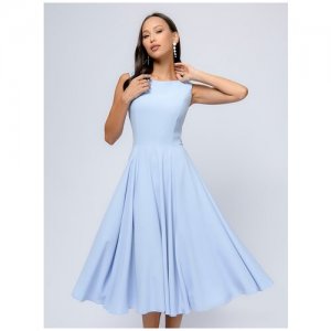 Платье , размер 54-56, голубой 1001dress. Цвет: голубой