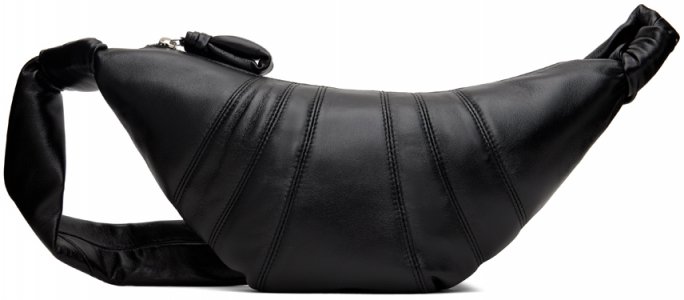 Черная маленькая сумка для круассанов , цвет Black Lemaire