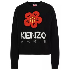 Свитер boke flower sweater in wool , черный Kenzo