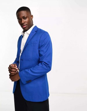 Зауженный пиджак ярко-синего цвета New Look