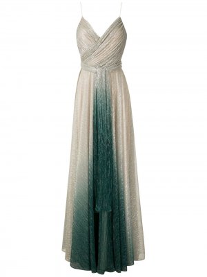 Длинное платье со сборками Reinaldo Lourenço. Цвет: золотистый