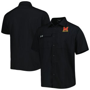 Мужская рубашка на пуговицах Black Maryland Terrapins Motivate Under Armour