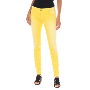 Длинные джинсовые брюки с эффектом потертости и эластичной тканью 10DB50210-G272 женщина MET