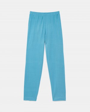 Женские однотонные пижамные брюки , сине-зеленый Nymos