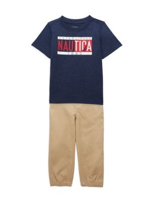 Комплект из двух предметов: джоггеры и футболка для маленького мальчика Nautica