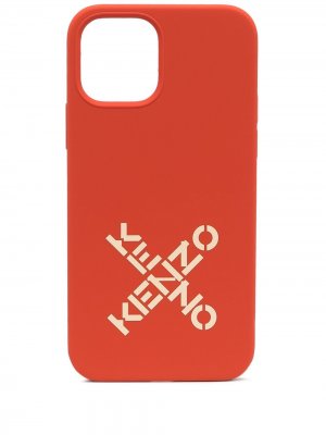 Чехол для iPhone 12 Pro с логотипом Kenzo. Цвет: оранжевый