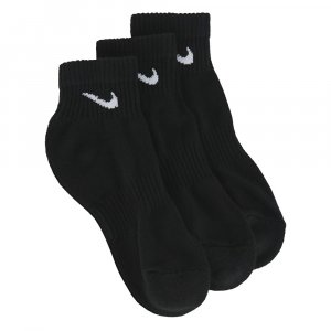 Набор из 3 средних носков на каждый день с мягкой подушкой до щиколотки , черный Nike
