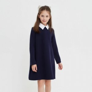 Школьное платье , размер 128, синий Minaku. Цвет: синий