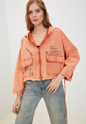 Куртка джинсовая Grafinia. Цвет: оранжевый