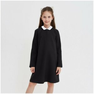 Школьное платье , размер 122, черный Minaku. Цвет: черный