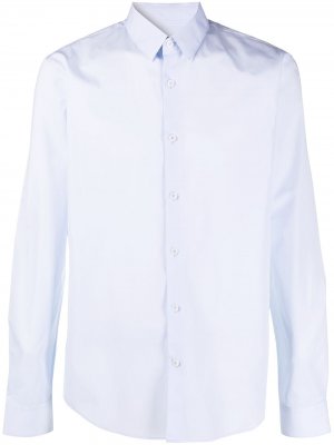Рубашка стандартного кроя с длинными рукавами SANDRO. Цвет: синий