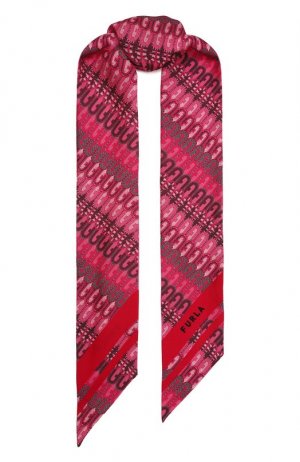 Шелковый шарф-твилли Furla. Цвет: розовый