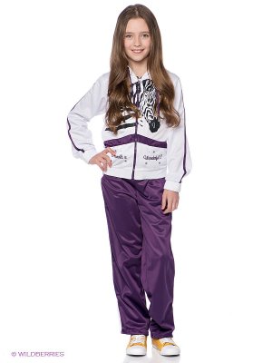 Спортивный костюм YRMI. Цвет: фиолетовый, белый