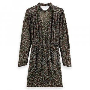 Короткое платье 173382 Long Sleeve, зеленый Scotch & Soda