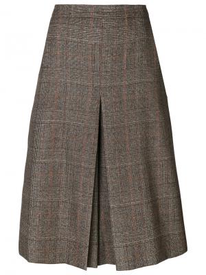 Твидовая юбка со складками Veronique Branquinho. Цвет: серый