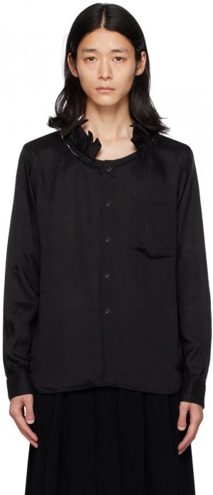 Черная рубашка с рюшам Comme des Garçons