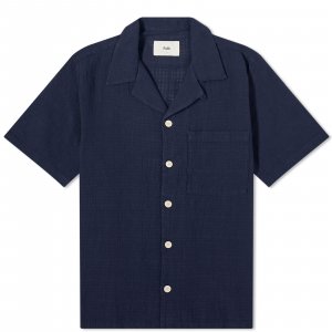 Рубашка Short Sleeve Soft Collar, темно-синий Folk