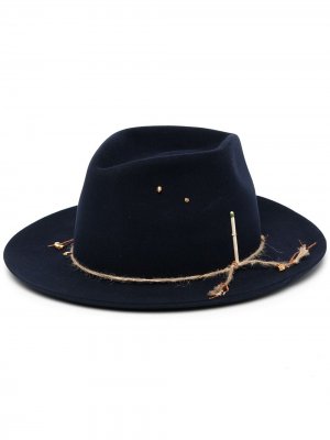 Фетровая шляпа Terrell Nick Fouquet. Цвет: синий