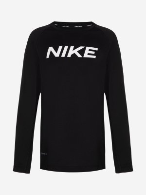 Лонгслив для мальчиков Pro, Черный, размер 147-158 Nike. Цвет: черный