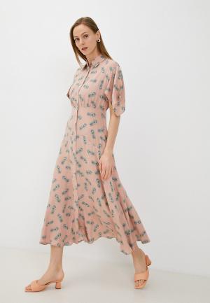 Платье Sisley. Цвет: розовый