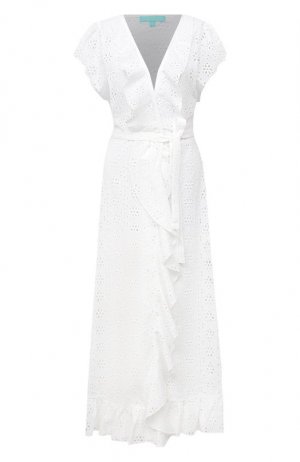 Платье из вискозы Melissa Odabash. Цвет: белый