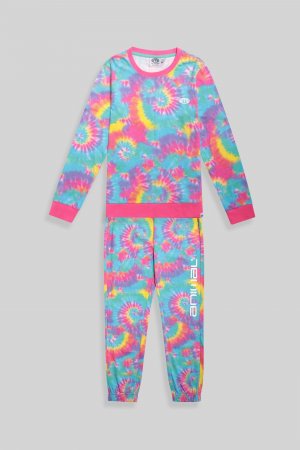 Мечтательный пижамный комплект с органическим мягким верхом и принтом, повседневные теплые брюки , розовый Animal