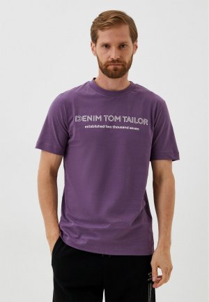 Футболка Tom Tailor. Цвет: фиолетовый