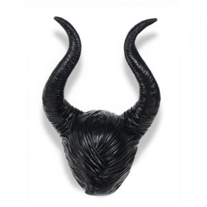 Карнавальный костюм Малефисента, рога Малифисенты на голову, ободок карнаввальный 4Love4You. Цвет: черный