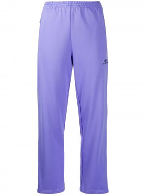 Спортивные брюки с вышитым логотипом BB Balenciaga. Цвет: фиолетовый