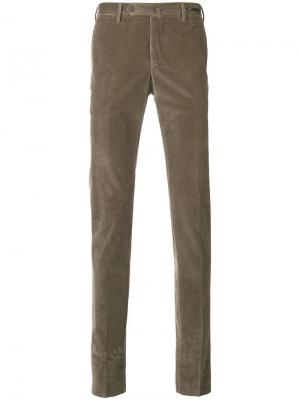 Вельветовые прямые брюки Pt01. Цвет: коричневый
