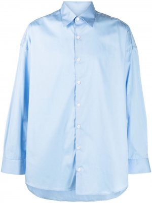 Рубашка с заостренным воротником Costumein. Цвет: синий