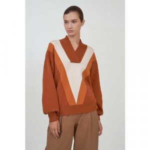 Пуловер , размер 52, коричневый Baon. Цвет: коричневый