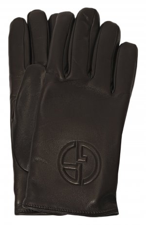 Кожаные перчатки Giorgio Armani. Цвет: коричневый