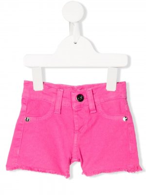 Короткие джинсовые шорты Miss Blumarine. Цвет: розовый