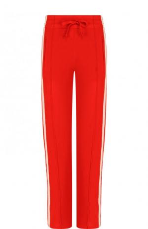 Укороченные брюки прямого кроя с контрастными лампасами Isabel Marant Etoile. Цвет: красный
