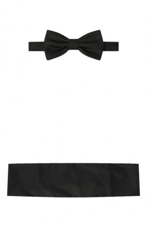 Комплект из камербанда и галстука-бабочки BOSS. Цвет: чёрный