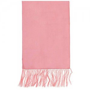 Шарф , натуральный шелк, вязаный, с бахромой, 200х50 см, розовый Renato Balestra. Цвет: розовый
